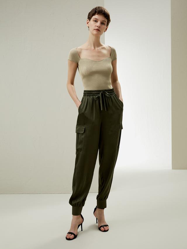 LILYSILK Silk Tshirt - for Women - Light Apricot Silk - Skin Friendly Knitted Silk Top S