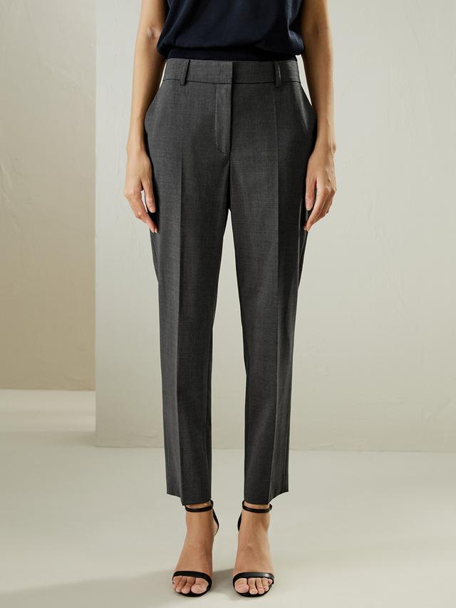 LILYSILK Wool Trousers Women Metal Gray Wool Silk Comfortable Cropped Trouser 12