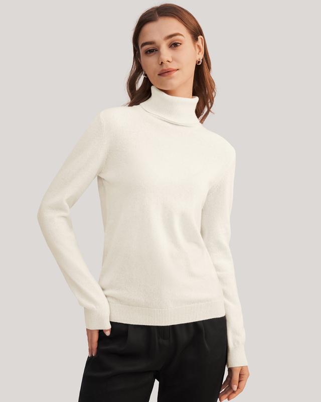 Lilysilk Cashmere Sweater Women Perfect Choice For Base Layer Classic UK White Xs