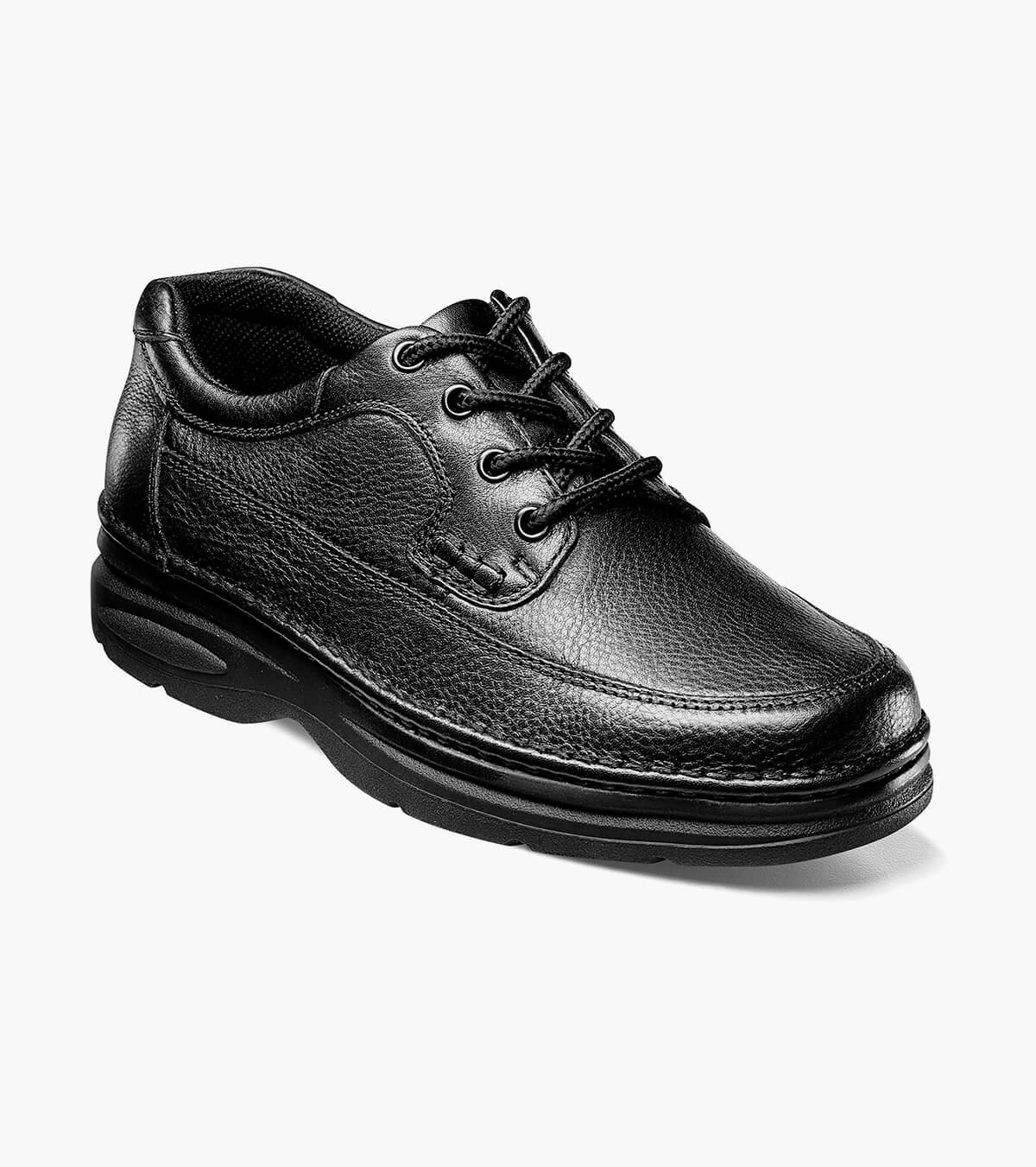 Nunn Bush Shoes Cameron Moc Toe Oxford Black Tumbled Size 16