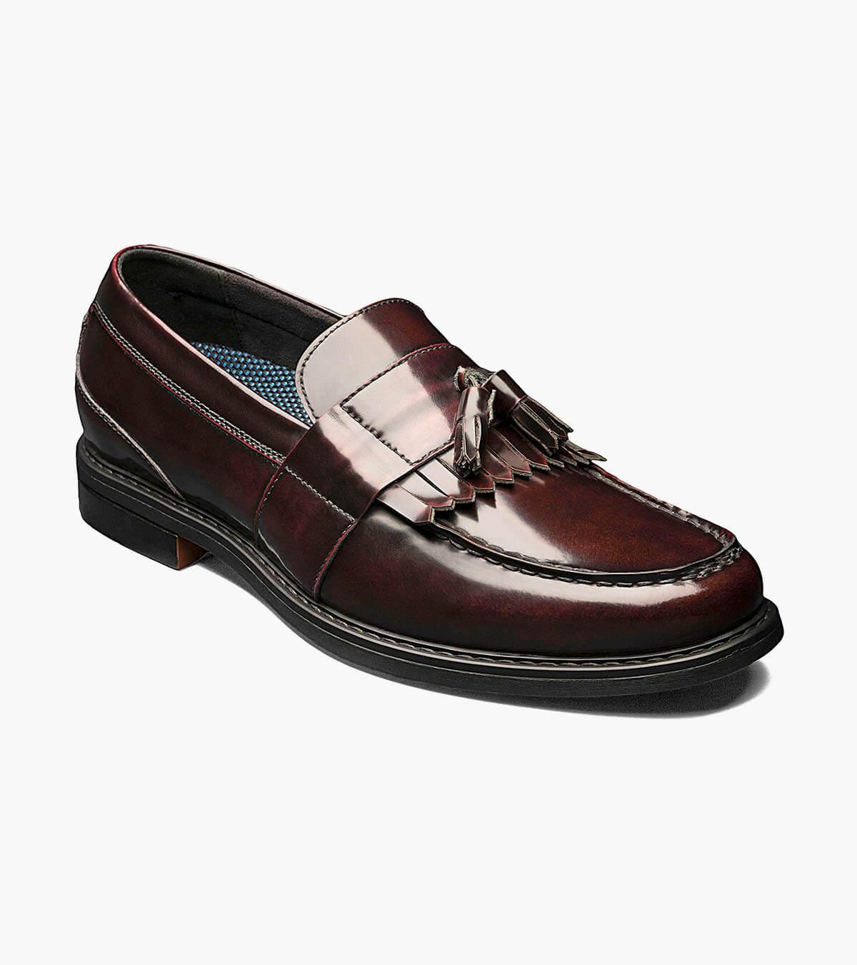 Nunn Bush Shoes Keaton Moc Toe Tassel Slip On Burgundy Multi Size 8.5