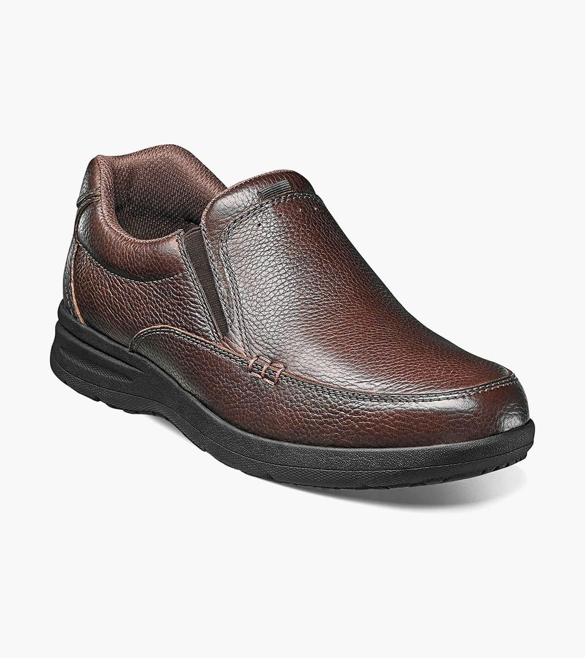 Nunn Bush Shoes Cam Moc Toe Slip On Brown Tumbled Size 14