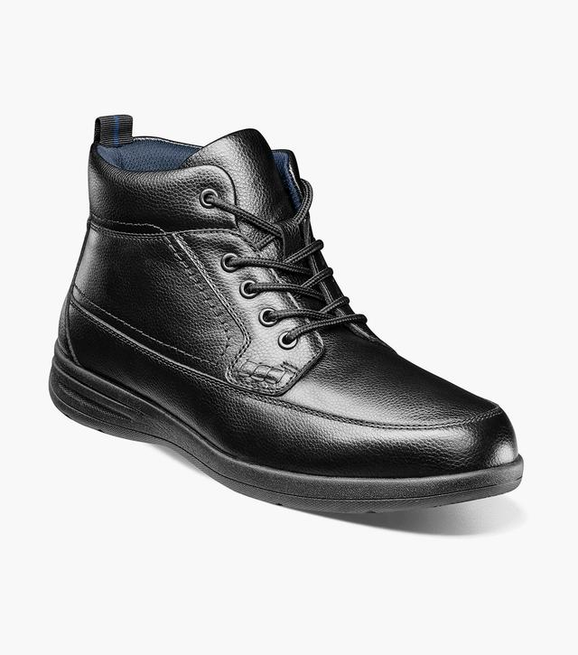 Nunn Bush Shoes Cam Moc Toe Boot Black Tumbled Size 8