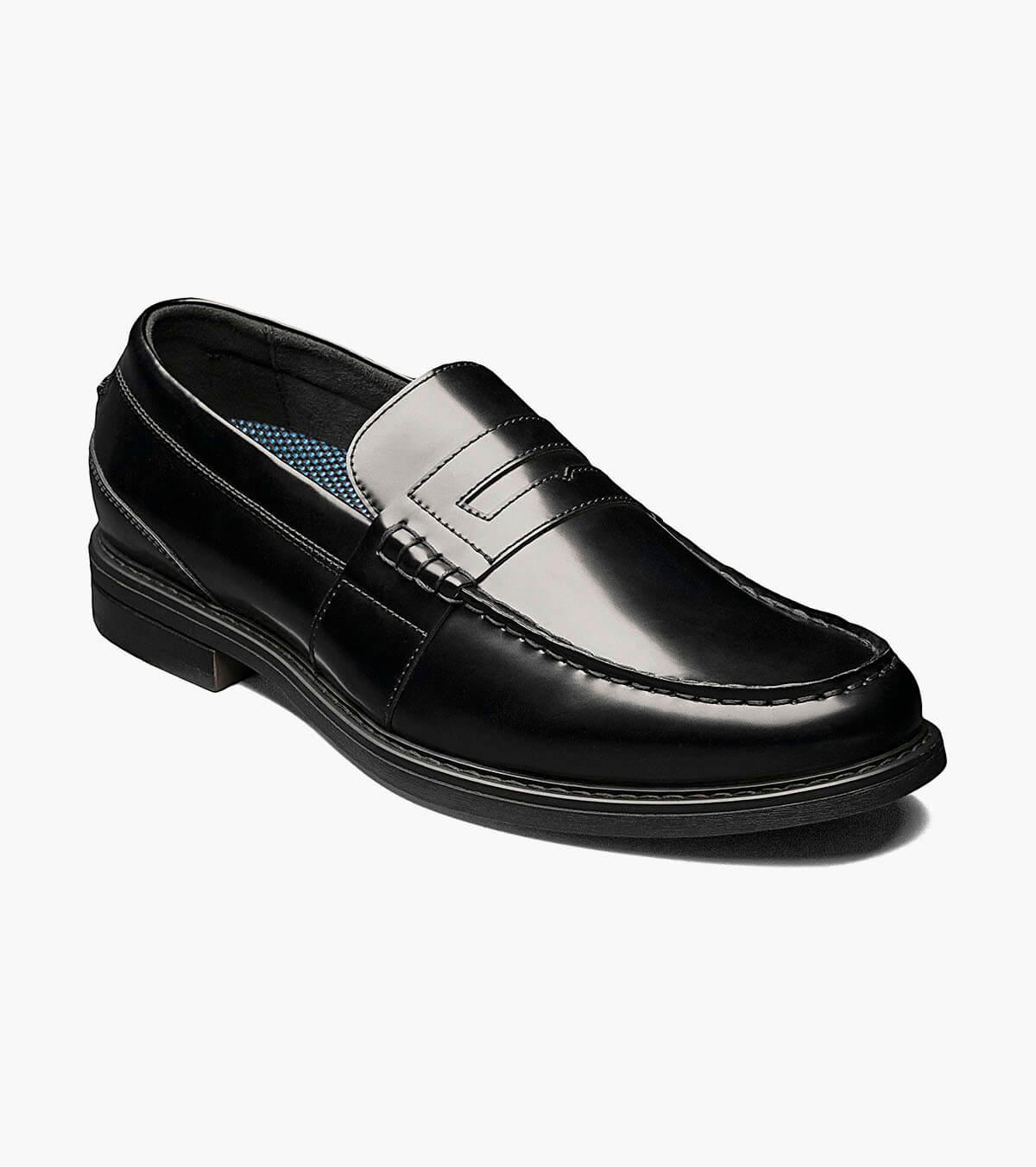 Nunn Bush Shoes Lincoln Moc Toe Penny Loafer Black Multi Size 14