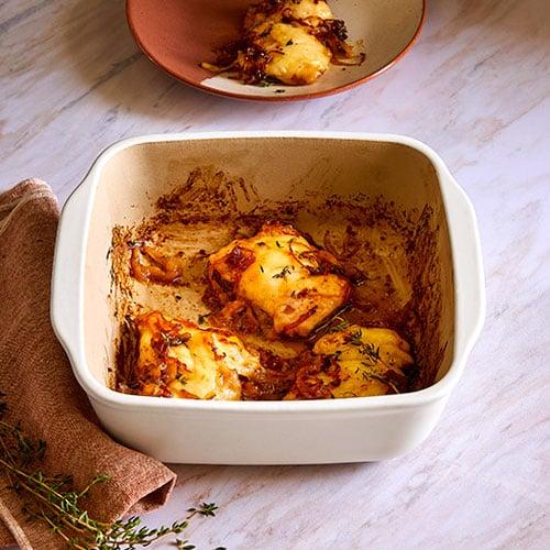 Pampered Chef Stone Square Baker – Versatile 9x8 Inch Baking Dish