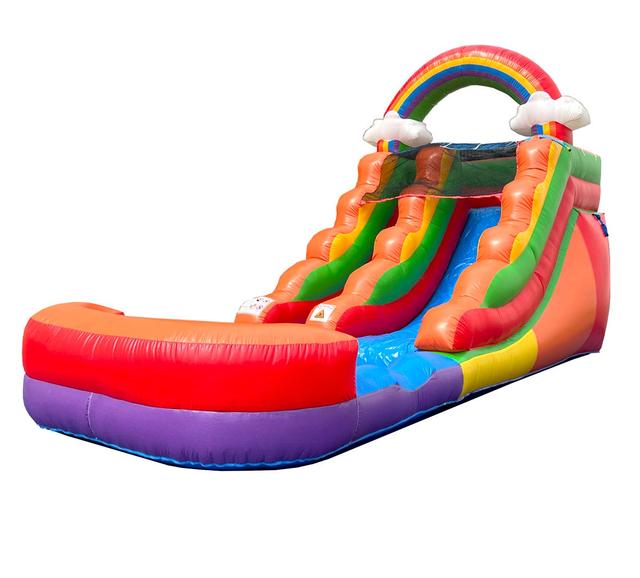 Crossover 12' Rainbow Cloud Inflatable Water Slide with Blower