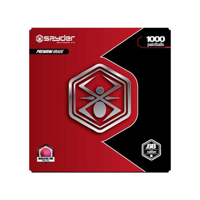 Spyder 1000ct Paintballs, Pink Fill, .68, 1000 count 0.68