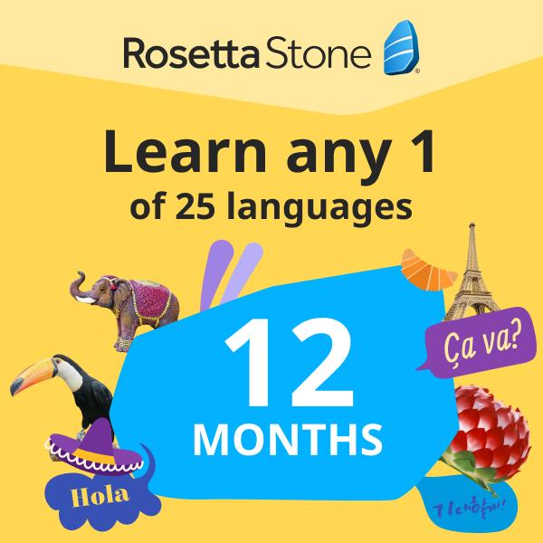 Rosetta Stone 12 Month, Single Language Plan