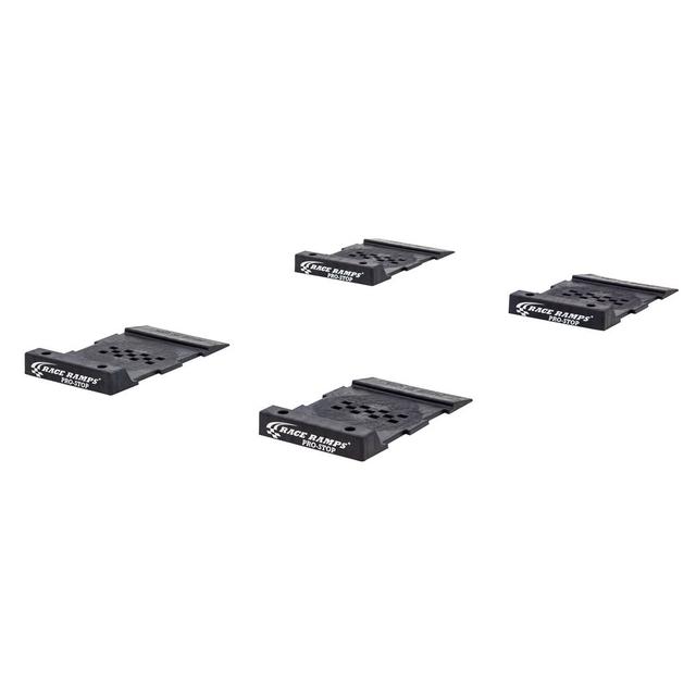 17 1/4" x 11 1/2" x 2' Pro-Stop Parking Guide; Set of 4, Black Rubber