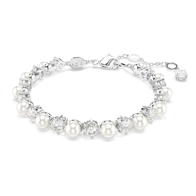 Swarovski Jewelry Swarovski Crystal Matrix Crystal Pearl and Cubic Zirconia Rhodium-Plated Bracelet