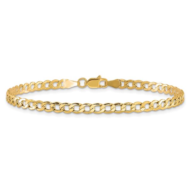 REEDS 14K Yellow Gold 3.35mm Curb Chain Bracelet - 9 Inches