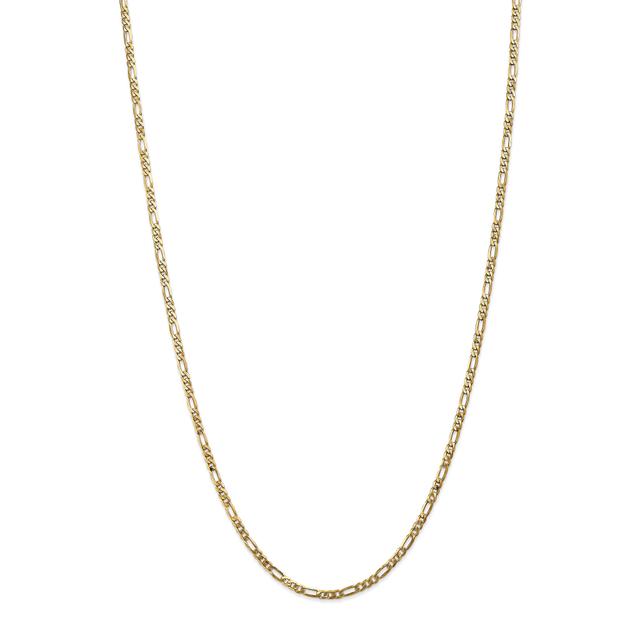REEDS 14K Yellow Gold 3mm Flat Figaro Chain Necklace - 16 Inches