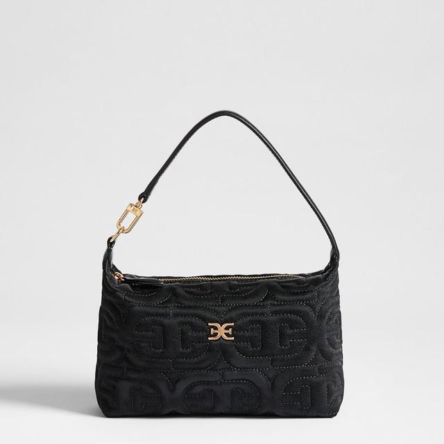 Ethyl Top Zip Demi Shoulder Bag Black