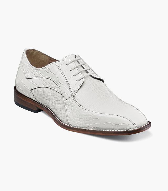 Stacy Adams Shoes Turano Bike Toe Oxford White Size 8.5