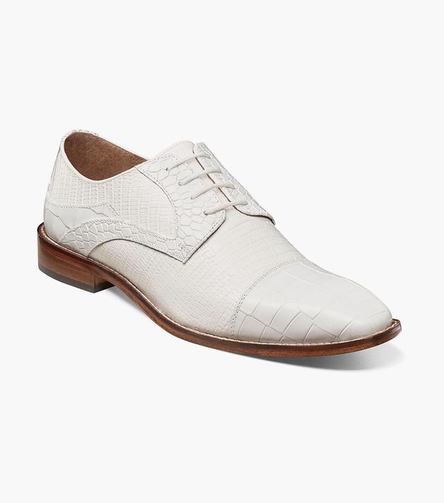 Stacy Adams Shoes Tedesco Cap Toe Oxford White Size 7