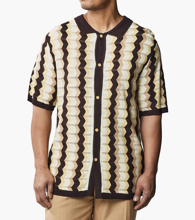 Stacy Adams Shoes Preston Button Down Shirt Brown Size M