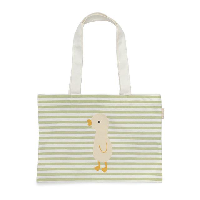 SunnyLife Kids Canvas Beach Bag Duck Sage Stripe