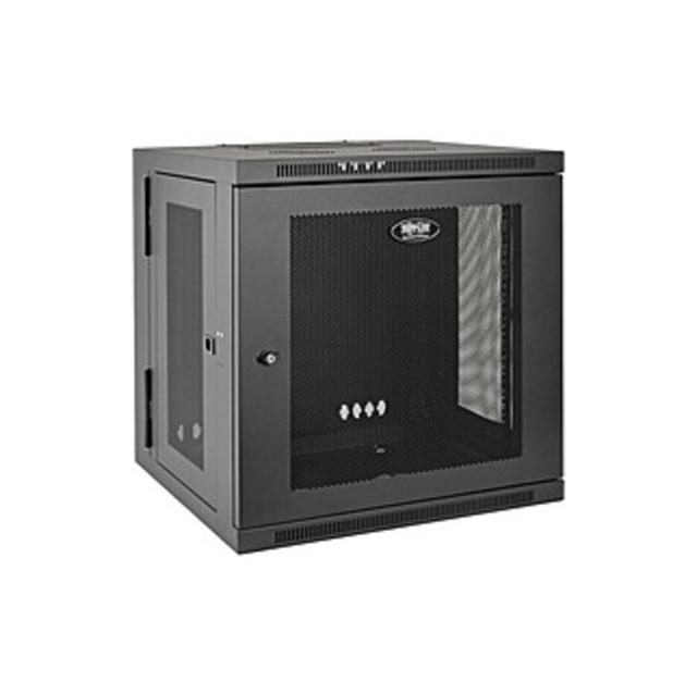 Tripp Lite 12U Wall Mount Rack Enclosure Server Cabinet Swinging Hinged Door Deep - 19" 12U Wide x 24.50" Deep Wall Mountable for UPS - Black - 200 lb