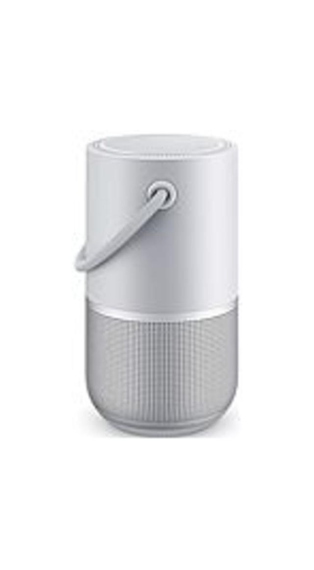 Bose 829393-1300 Portable Bluetooth Smart Speaker - Alexa, Google Assistant Supported - Luxe Silver - 360? Circle Sound - Wireless LAN - Battery Recha