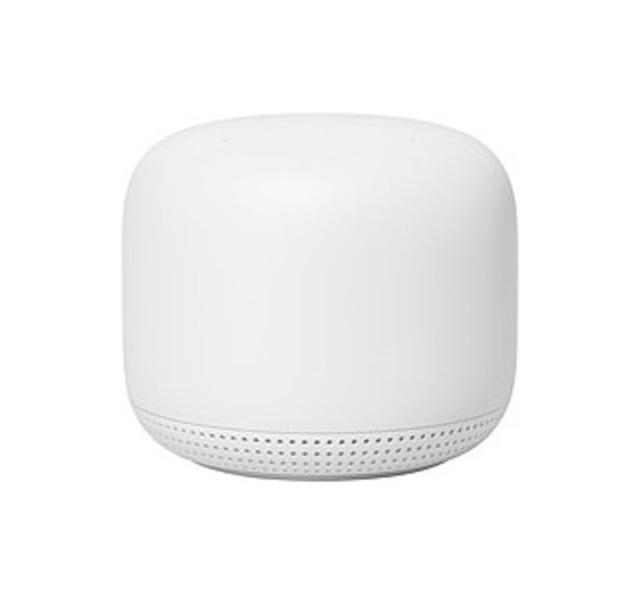 Google Nest GA00667-US Wi-Fi Point - ARM 1.4 GHz Quad-Core Processor - WPA3 Encryption - Capacitive Touch Controls - Snow