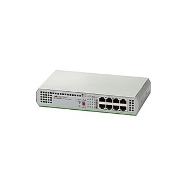 Allied Telesis CenterCOM AT-GS910/8 Ethernet Switch - 8 Ports - 3 Layer Supported - Twisted Pair - Desktop, Wall Mountable -