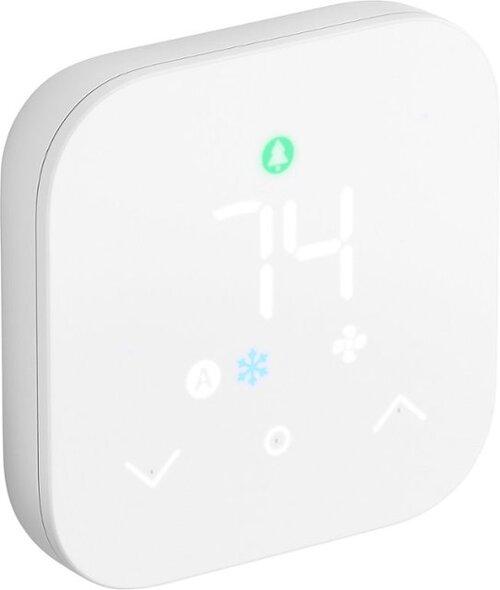 Amazon B08J4C8871 Smart Thermostat - Touch Screen - Bluetooth Compatibility - Wi-Fi Compatibility - Google Assistant - Amazon Alexa - ENERGY STAR Cert