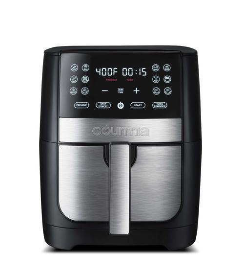 Gourmia GAF826 8-Quart 120 Volts Digital Air Fryer with 12 One-touch Cooking Functions - Black - Stainless Steel