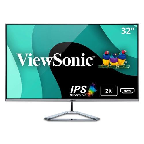 ViewSonic VX3276-2K-MHD 32 Inches Monitor - Silver - Superclear - IPS - 2560 x 1440 - 11200:1 - 4 Milliseconds - LCD