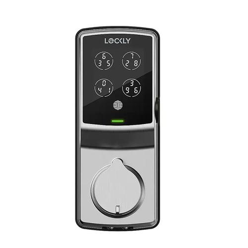 Lockly PGD728WSN Secure Pro Smart Lock - Satin Nickel - Deadbolt Edition - Biometric - Wi-Fi - Battery Powered