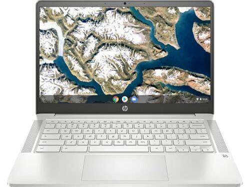 HP Chromebook 14A-NA0010DS 9PF29UA 14 Inches HD Laptop - Mineral Silver - Touchscreen - Intel Celeron N4020 - 4 GB RAM - 128 GB eMMC Storage - Intel U