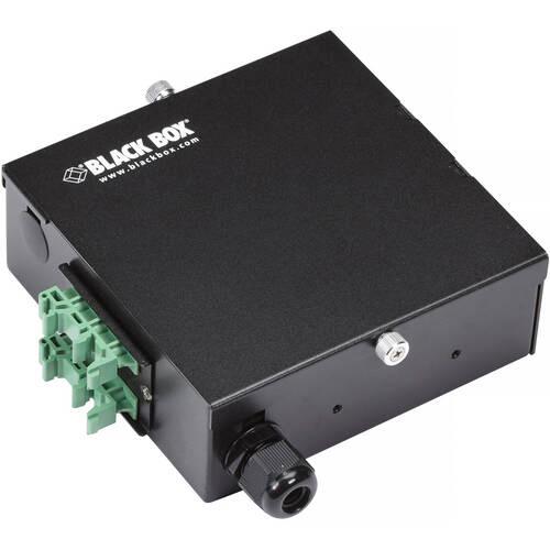 Black Box JPM398A Mounting Box - Wallmount - Mini DIN Rail - Fiber - 8-Inches Steel Enclosure - 1-slot Adapter