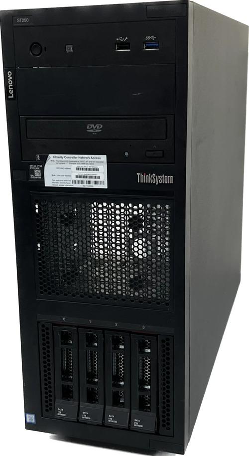 Lenovo 7D8FA00WNA ThinkSystem ST250 V2 Tower Server - Intel Xeon  E-2334 - 3.40 GHz -  Intel C256 -  16 GB TruDDR4 - No Hard Disk Drive - No Operating