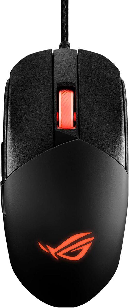 Asus P518-ROG-STRIX-IMPACT-III Wired USB 2.0 FPS Gaming Mouse - Black - Aura Sync RGB Lighting - 5-Button - Republic of Gamers - PC Compatible