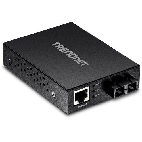 Trendnet TFC-GMSC Fiber Converter - 1000 Base-T to 1000 Base-SX - Multi-Mode SC  - Up TO 550 Meter (1800 Feet.) - 2 Gbps Switching Capacity - IEEE 802