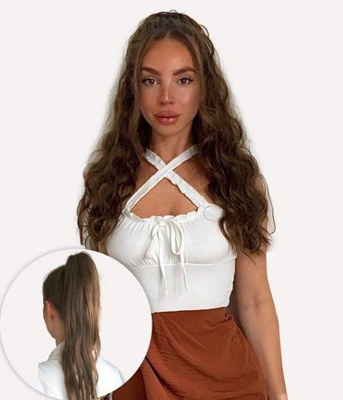 Ruby 24" Ribbon Bow Synthetic Ponytail Extension