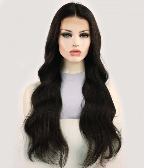 Janie | Natural Black Remy Human Hair Glueless Full Lace Wig | 100% Hand-tied