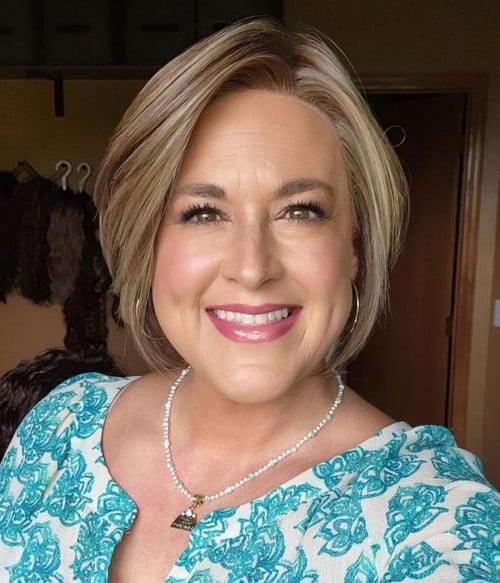 Barbara | Highlighted Brown Realtress Blend Mono Top Wig | Lace Front