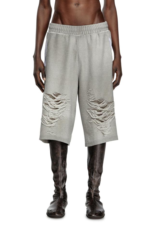 Diesel - Shorts with distressed knees - Shorts - Man - Grey