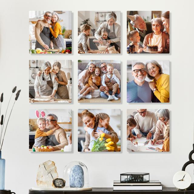 Glass Photo Tile 10x10 Square | Parents Set