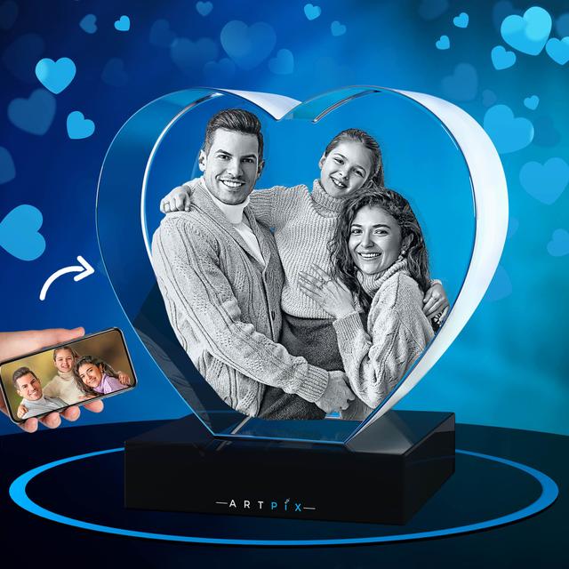 3D Crystal Heart for Parents