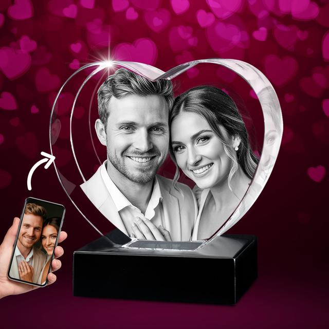 3D Crystal Heart for Couples