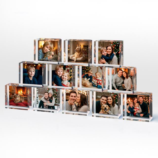 Set of 12 Acrylic Photo Blocks 2x2