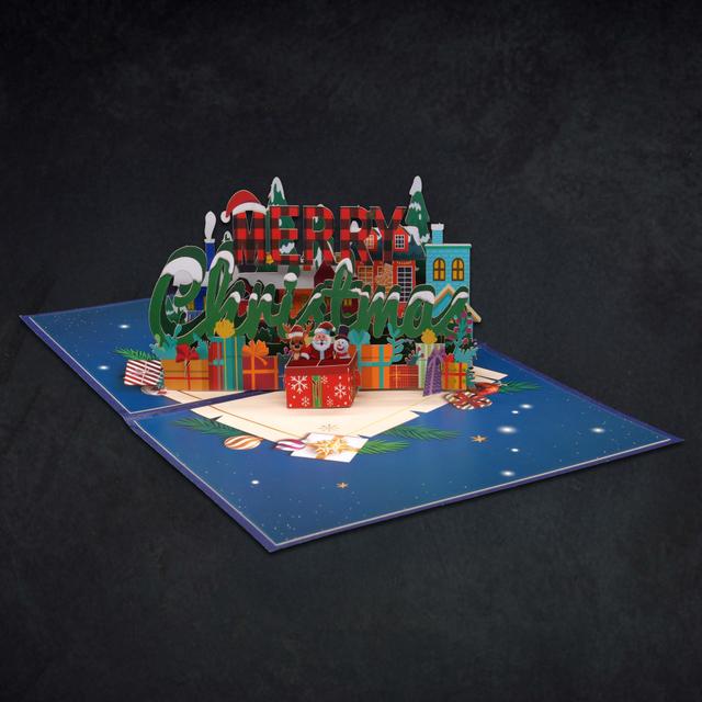 Santa's Workshop Pop-up Christmas Card