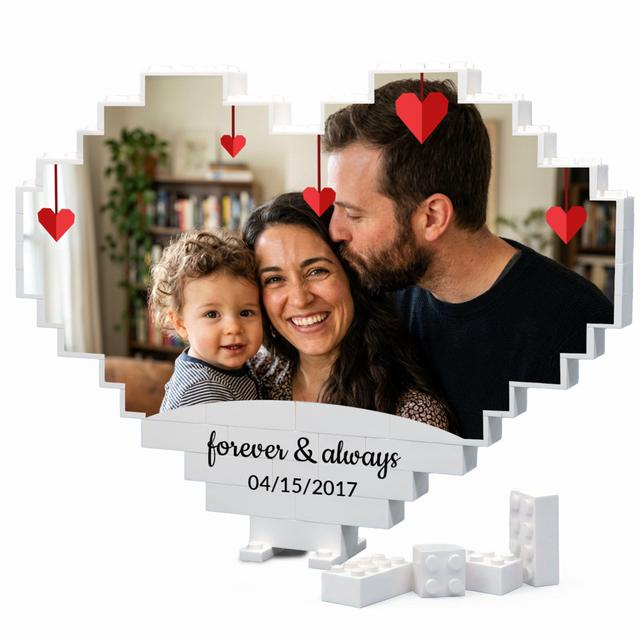 ArtBricks Anniversary Heart | Single-Sided Photo Bricks