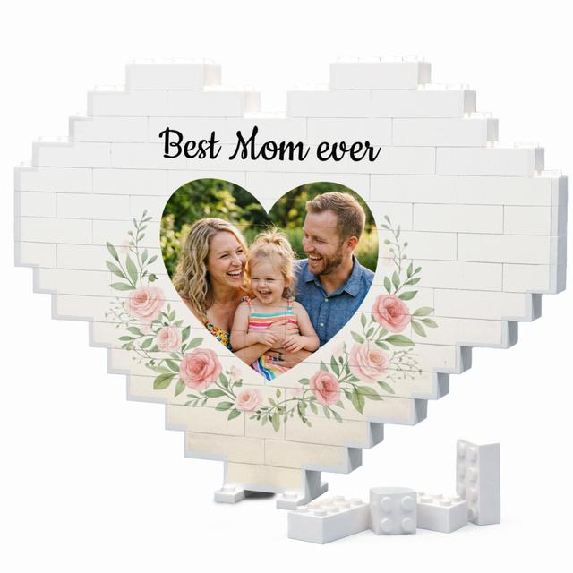 ArtBricks Floral Heart | Single-Sided Photo Bricks