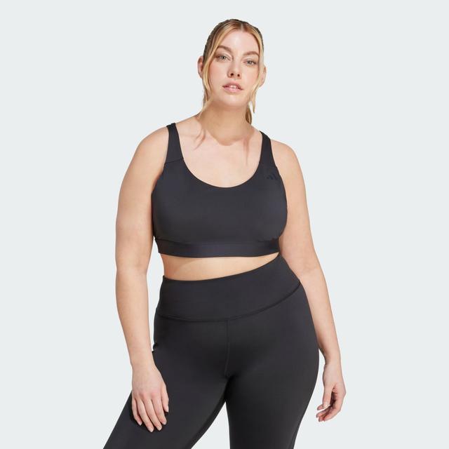 All Me Essentials Medium Support Bra (Plus Size) Black 1X - Womens Dance Sports Bras