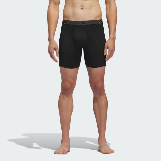 adidas Microfiber Boxer Briefs 3-Pack Black M - Mens Workout Underwear