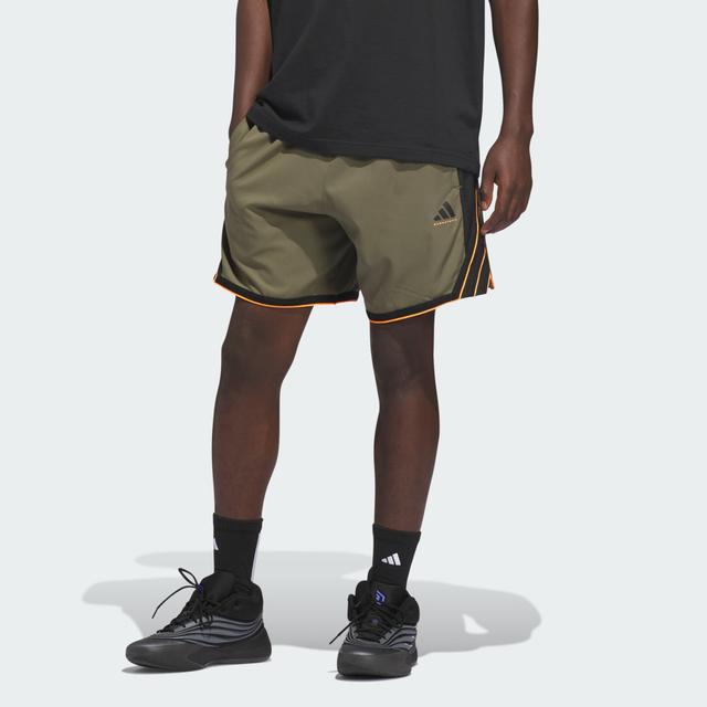 adidas Crazy Lite Shorts Olive Strata S 9" - Mens Basketball Shorts