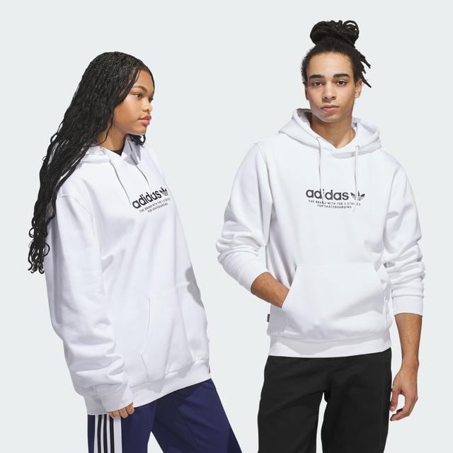 adidas 4.0 Logo Hoodie (Gender Neutral) White M - Mens Skateboarding Hoodies & Sweatshirts