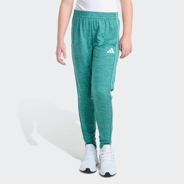 adidas Elastic Waistband 3-Stripe Mélange Jogger Traditional Teal L Kids - Originals Pants